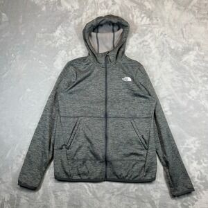 The North Face Hoodie Womens M Gray Space Dye‎ Full Zip Fleece Lined Jacket